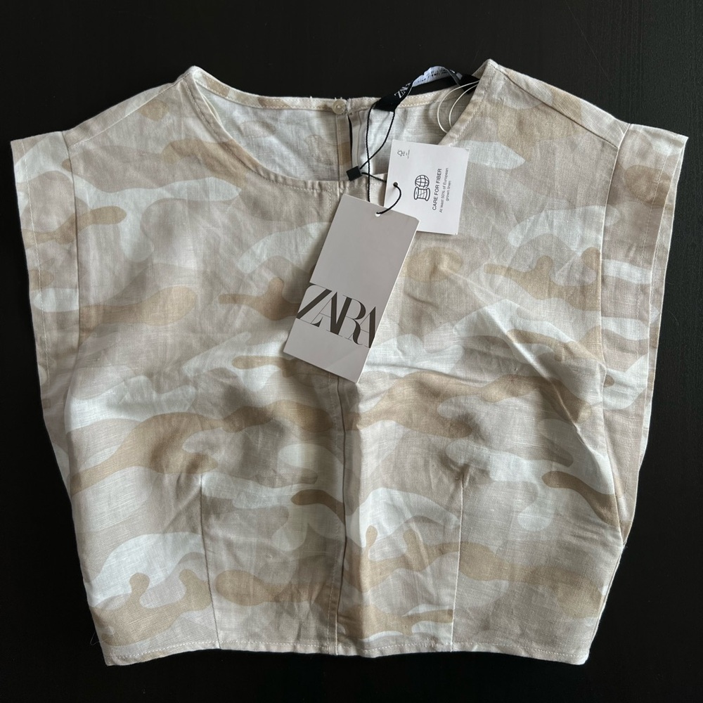 Zara Camo Crop Top